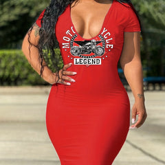Casual Dress Women's Graphic & Letter Print