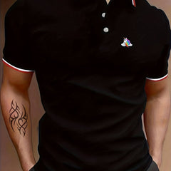 Men's Rainbow Horse Print Shirt Casual Button Up Short Sleeve Shirt