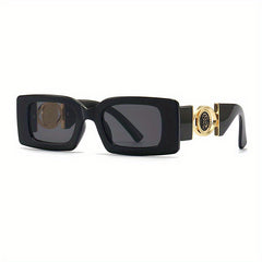 Rectangular Frame Sunglasses Gradient Lens Glasses UV400
