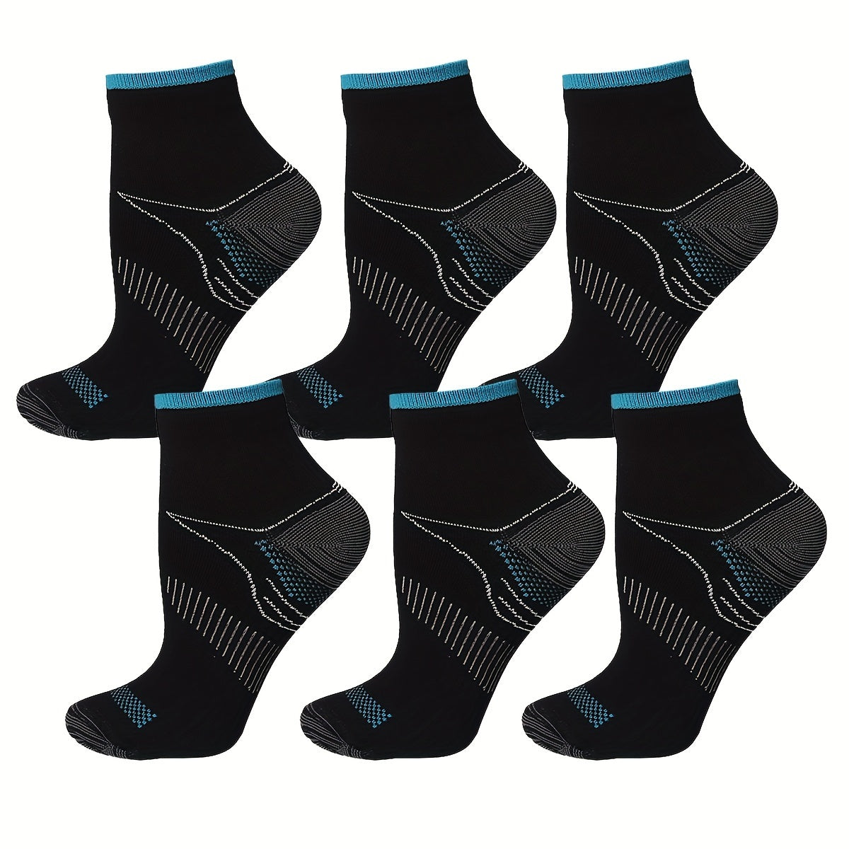 Men's Mid Crew Compression Socks: Sweat Absorbing & Comfy for Sports