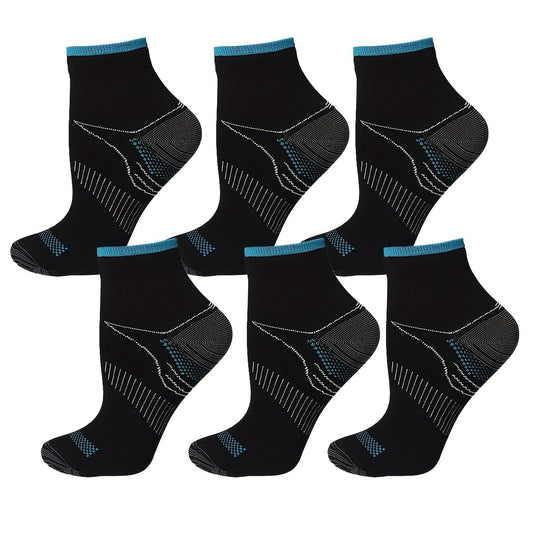 Men's Mid Crew Compression Socks: Sweat Absorbing & Comfy for Sports