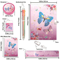 Girls Diary With Lock Kids Journal Stationary Set Mermaid Gift