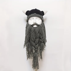 Funny Knitted Beard Hat for Halloween Christmas