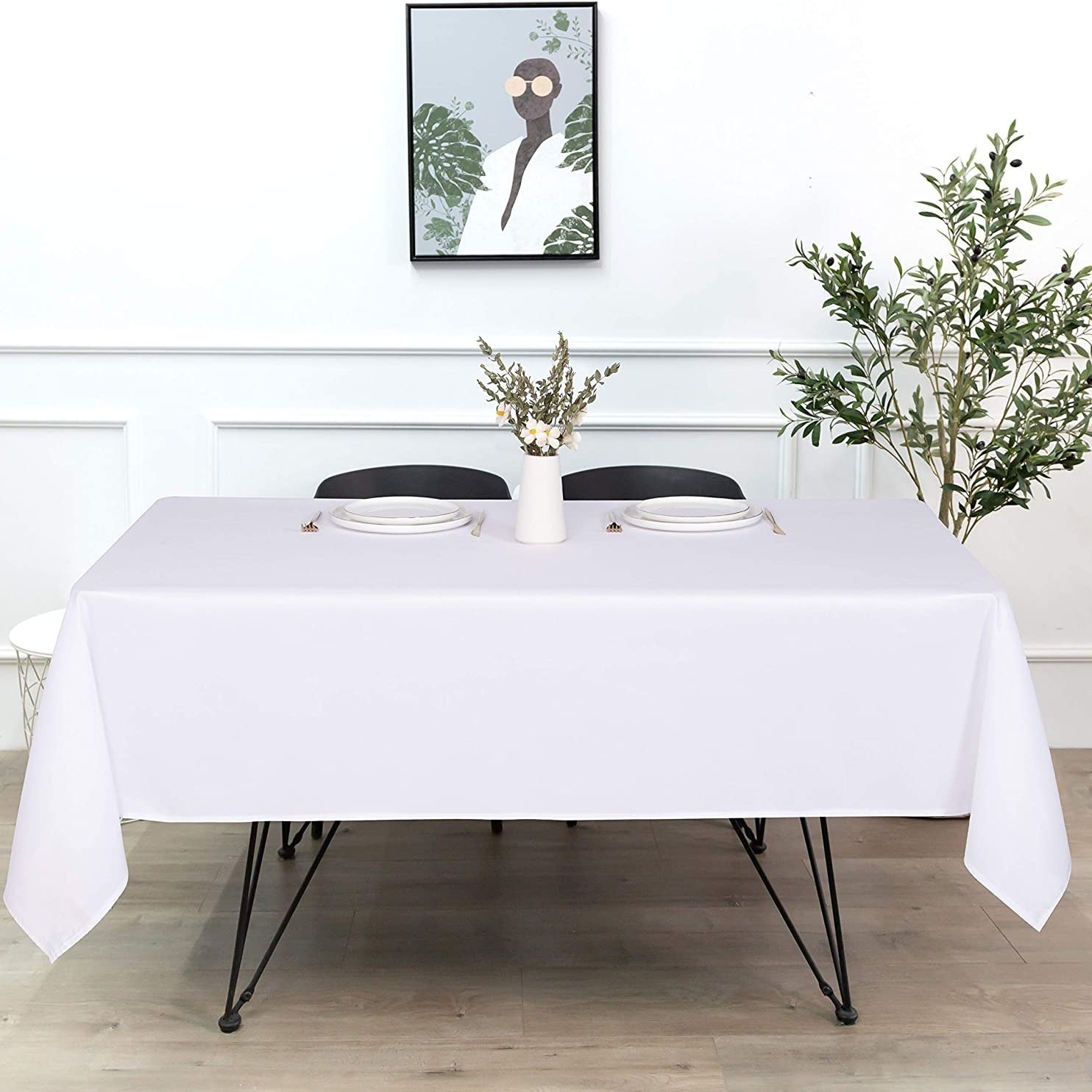 Polyester Tablecloth for Dining Buffet Party Camping
