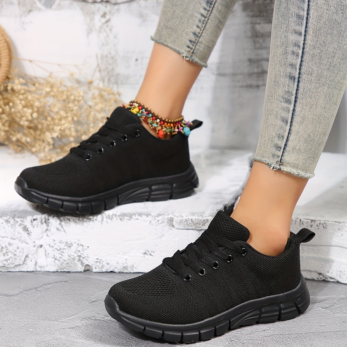 Women's Lightweight Mesh Sneakers Anti slip Soft Sole
