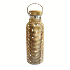 500ml Vacuum Cup Stainless Steel Insulated Bamboo Cover Water Cup