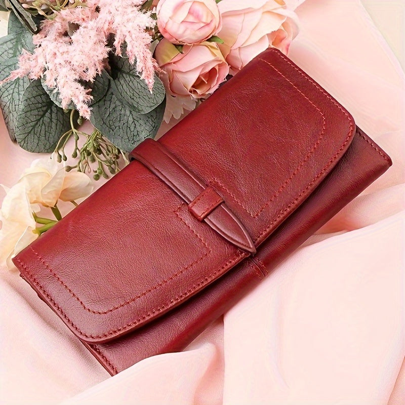Long Capacity Leather Handbag for Women and Men