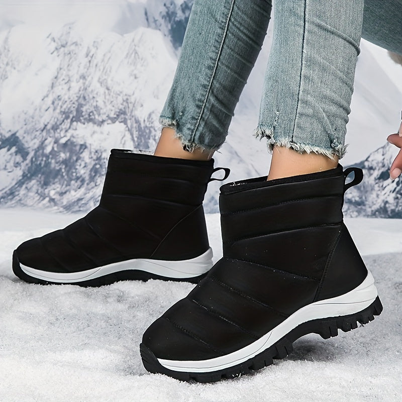 Anti Slip Medium Tube Snow Boots Thick Bottom Shoes Women's Footwear