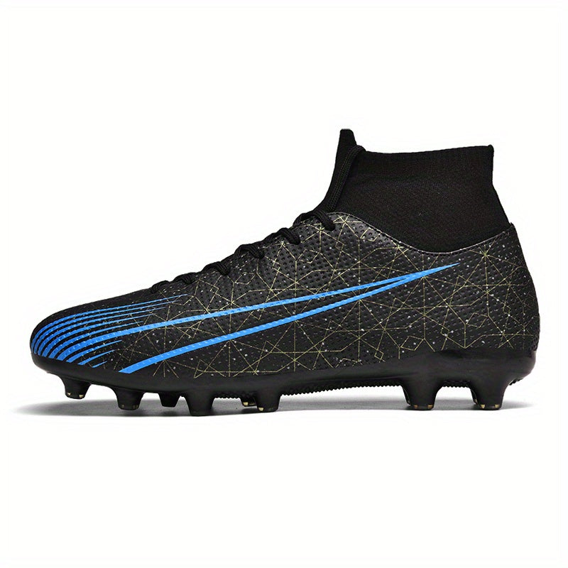 Men's Geometric Lace-up Soccer Cleats Outdoor Sneakers