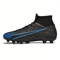 Men's Geometric Lace-up Soccer Cleats Outdoor Sneakers