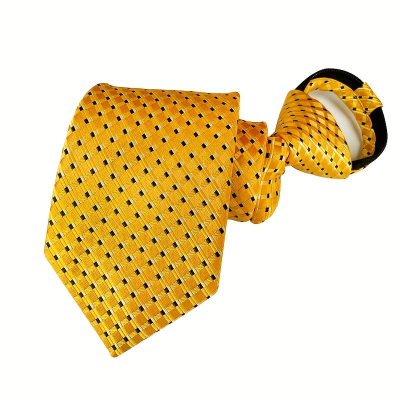 Easy Pull Lazy Tie Convenient Tie Polyester Men's Zip