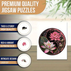 Lotus Flower Puzzles Set - Brain Teaser Wooden Puzzles
