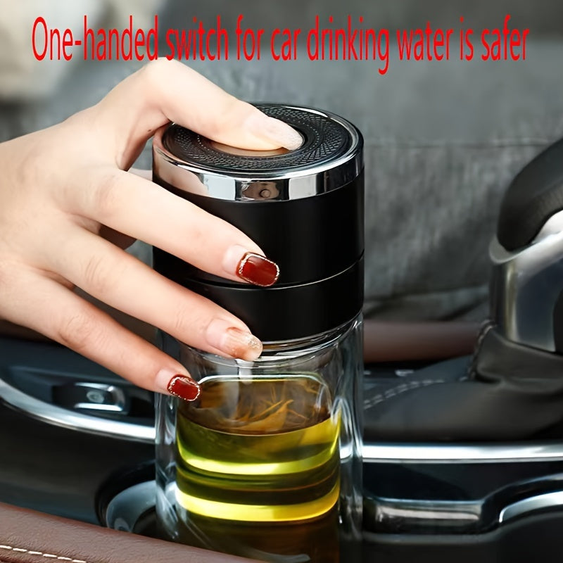 Double Layer Glass Water Bottle 500ml Clear Water Cup Outdoor Sports Fitness