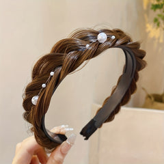 Girls Pearl Braid Hair Hoop Headband Hair Accessories