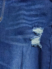 Ripped High Rise Flared Leg Jeans