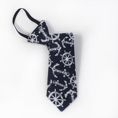 Fun Cartoon Pattern Boys College Style No Tie