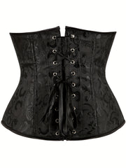 Strapless Corset Bustier Tummy Control Lace Up Body Shaper