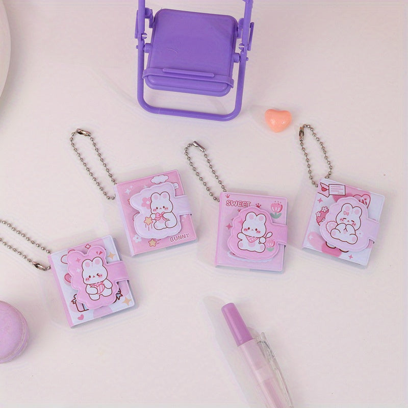 2pcs Cartoon Mini Handy Shorthand Notebook Set: DIY Writing Student Stationery