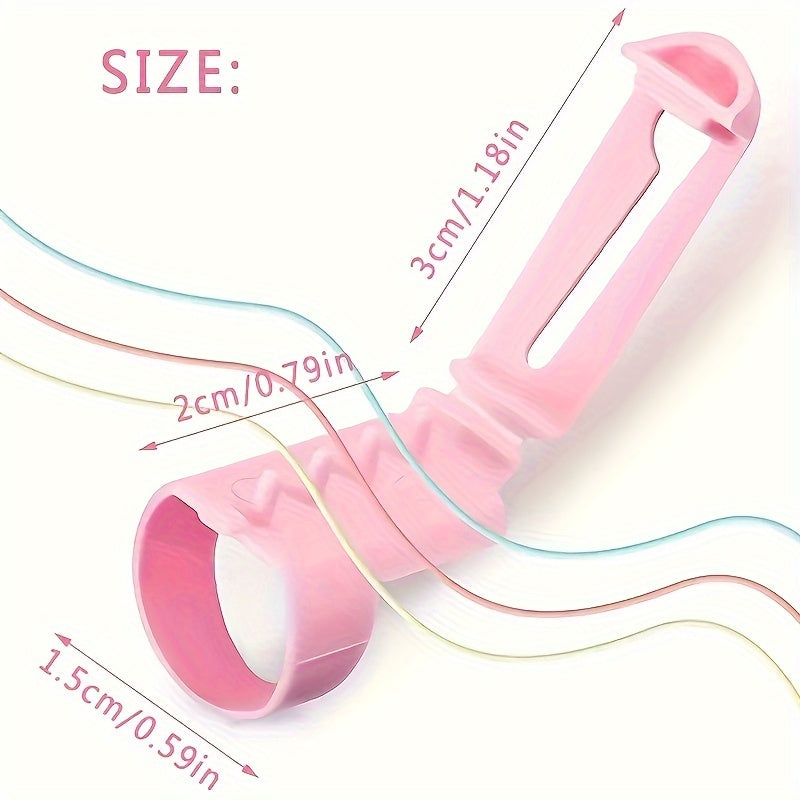 2pcs Yarn Guide Finger Holder Knitting Thimble Tool Plastic Yarn Guide