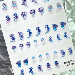 Jellyfish Sticker Nail Art Stickers Decals Fun Toy For Girls