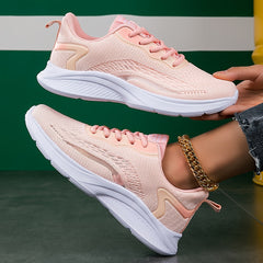 Women's Mesh Breathable Running Shoes Lightweight Lace Up Sneakers