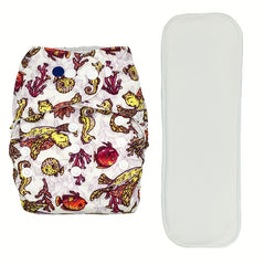Sea Turtle Print Baby Training Pants with Microfiber Pad
