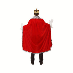 2pcs Halloween Adult King Costume Set King Hat Cloak Prince Stage Performance