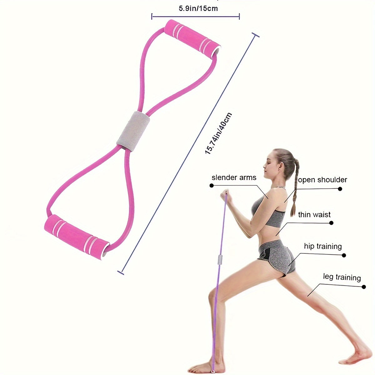 8 Shaped Resistance Band for Fitness Stretching & Strength Training