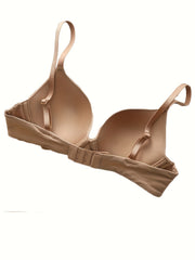 Comfy Push Up Bra Solid T-Shirt Style Breathable Lingerie