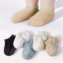 5 Pairs Baby Boat Socks Non Slip for Summer