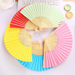 1pc Folding Fan Handheld Fans Chinese Paper Classical Hanfu Fan