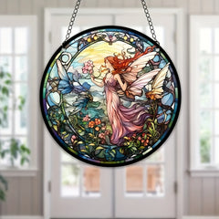 Acrylic Fairy Stained Window Hanging Decoration 3D Pattern Painted Panel