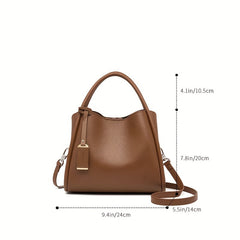 ZOOLER Women's Leather Bucket Shoulder Bag Brown Handbag