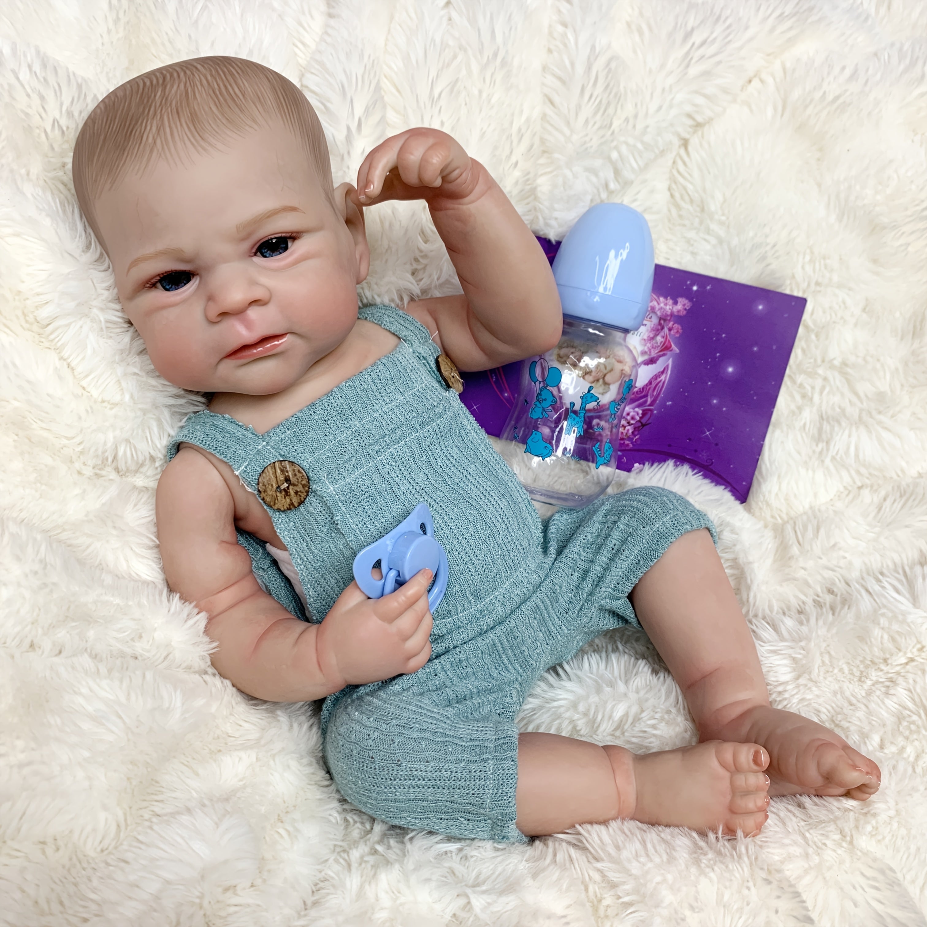 Elijah Bebe Reborn Boy Full Body Vinyl Soft Touch Realistic Newborn Baby Doll