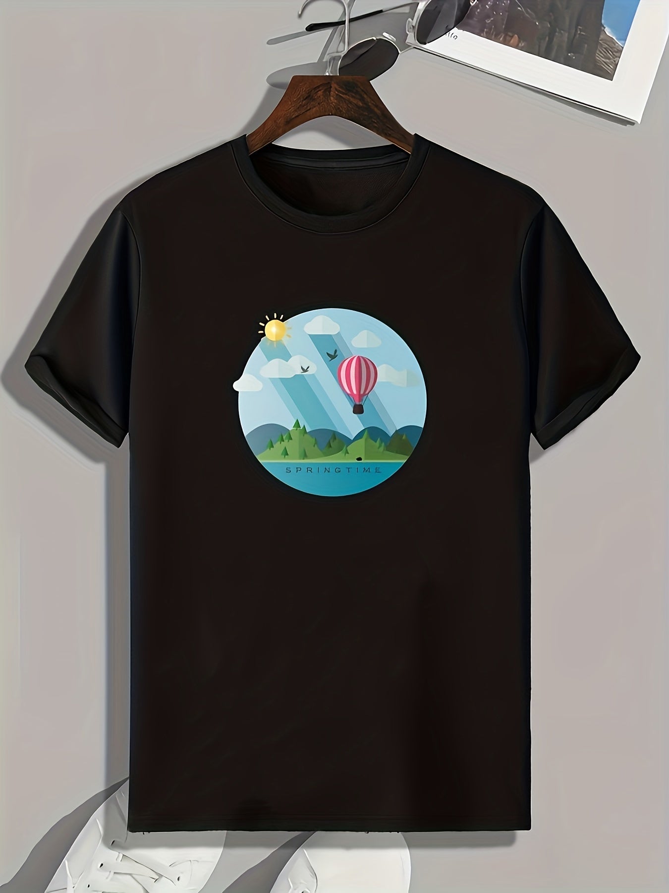 Scenery Print Men's Graphic T-shirt for Summer