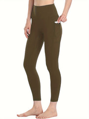 Soft Leggings With Pockets Tummy Control Workout Yoga Running Pants