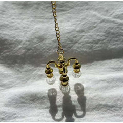 Mini Dollhouse Chandelier Model for DIY Kitchen & Living Room Decor