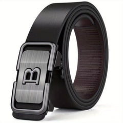 Men's Business Belt with B Automatic Buckle