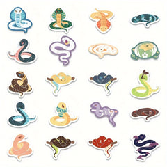 40pcs Cartoon Block Snake Series Graffiti Stickers for Laptop Helmet Desktop Wat
