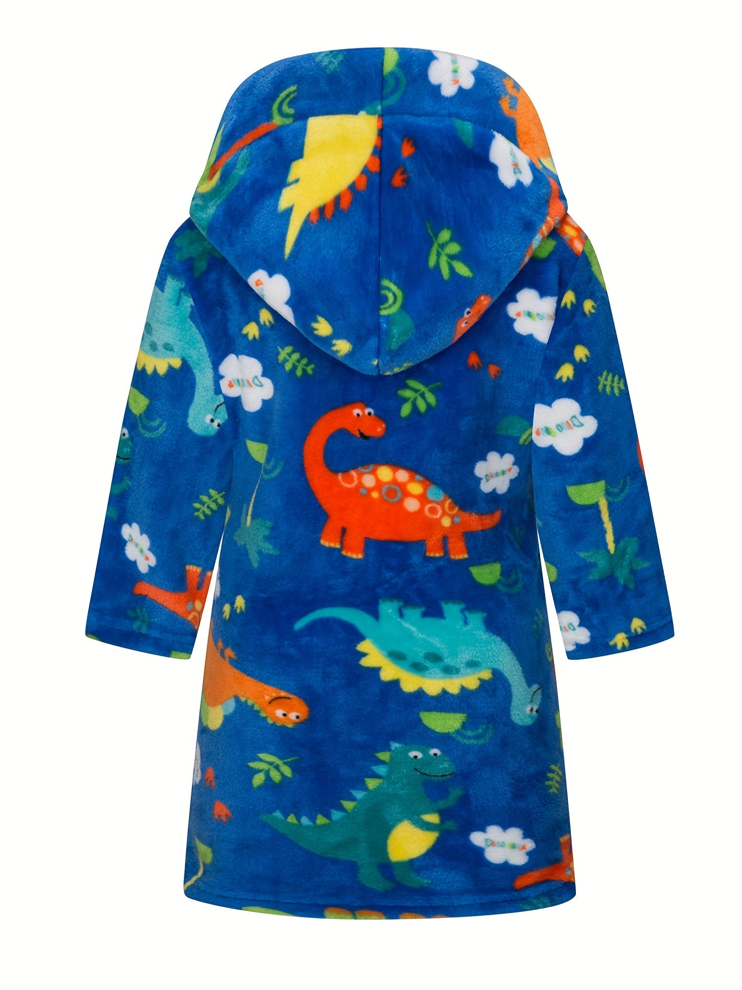 Kids Astronaut Planet Flannel Bathrobe Soft Hoodie Robes