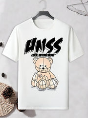 Men's Bear Print Active T-shirt for Outdoor