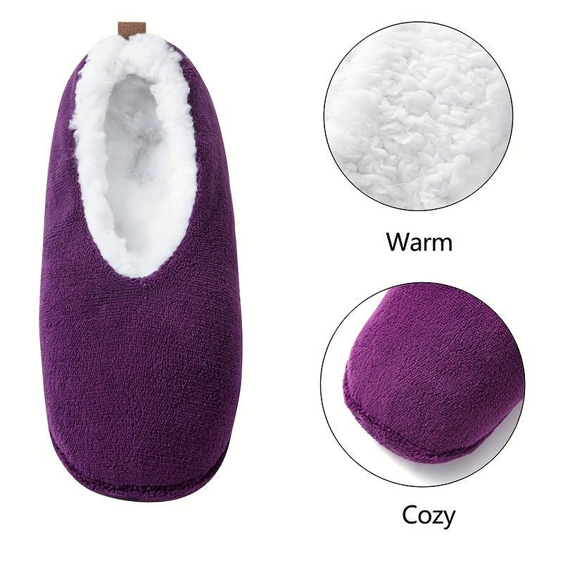 Plush Lined Ankle Socks Soft & Warm Low Cut Socks Women's Stockings