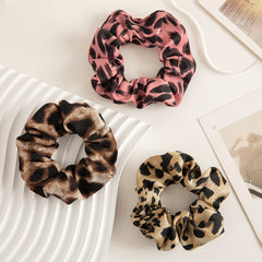 12pcs Leopard Print Hair Scrunchies Ponytail Holders