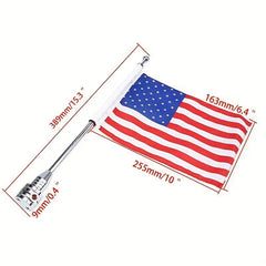 Motorcycle Flag Pole Luggage Rack Vertical American Flagpole