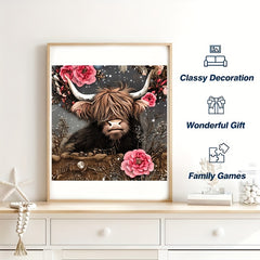 Cow Wooden Jigsaw Puzzle For Advanced Players Special Shapes Creative Birthday