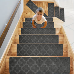 15pcs Stair Treads Mats Modern 76 X 20 Cm Large Felt Self Adhesive Stair Mats