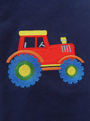 Boys Excavator Embroidered Long Pants Spring Autumn Kids Clothing