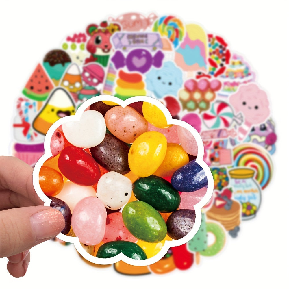 50pcs Colorful Lollipop Stickers for Laptop Helmet Water Cup