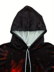 Men's 3D Flame Graphic Hoodie Hooded Sweatshirt For Outdoor
