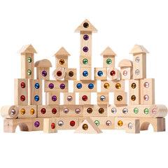 Colorful Gemstone Wooden Building Blocks Toy for Kids